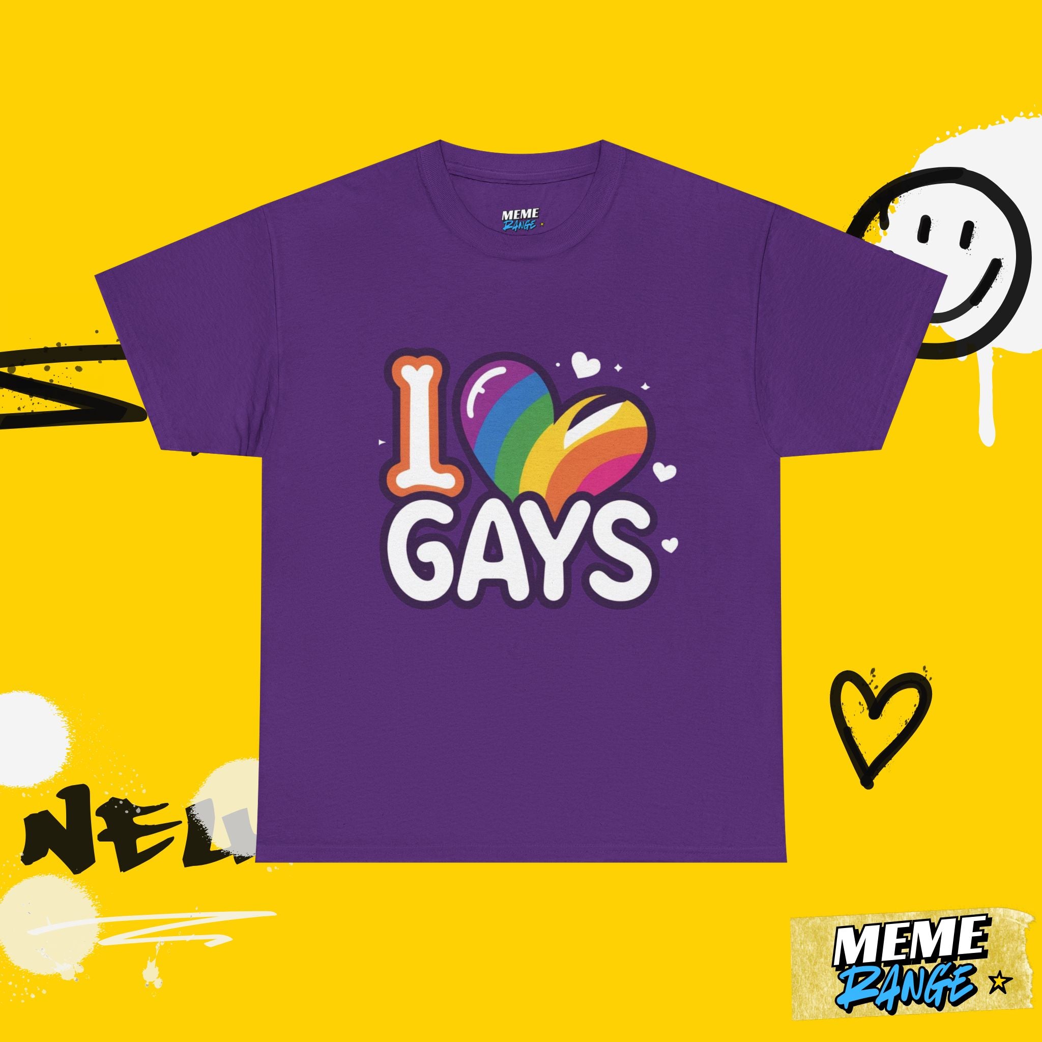 I Love Gays Pride T-Shirt – Unisex Heavy Cotton Tee, Soft LGBTQ+ Apparel for Men & Women
