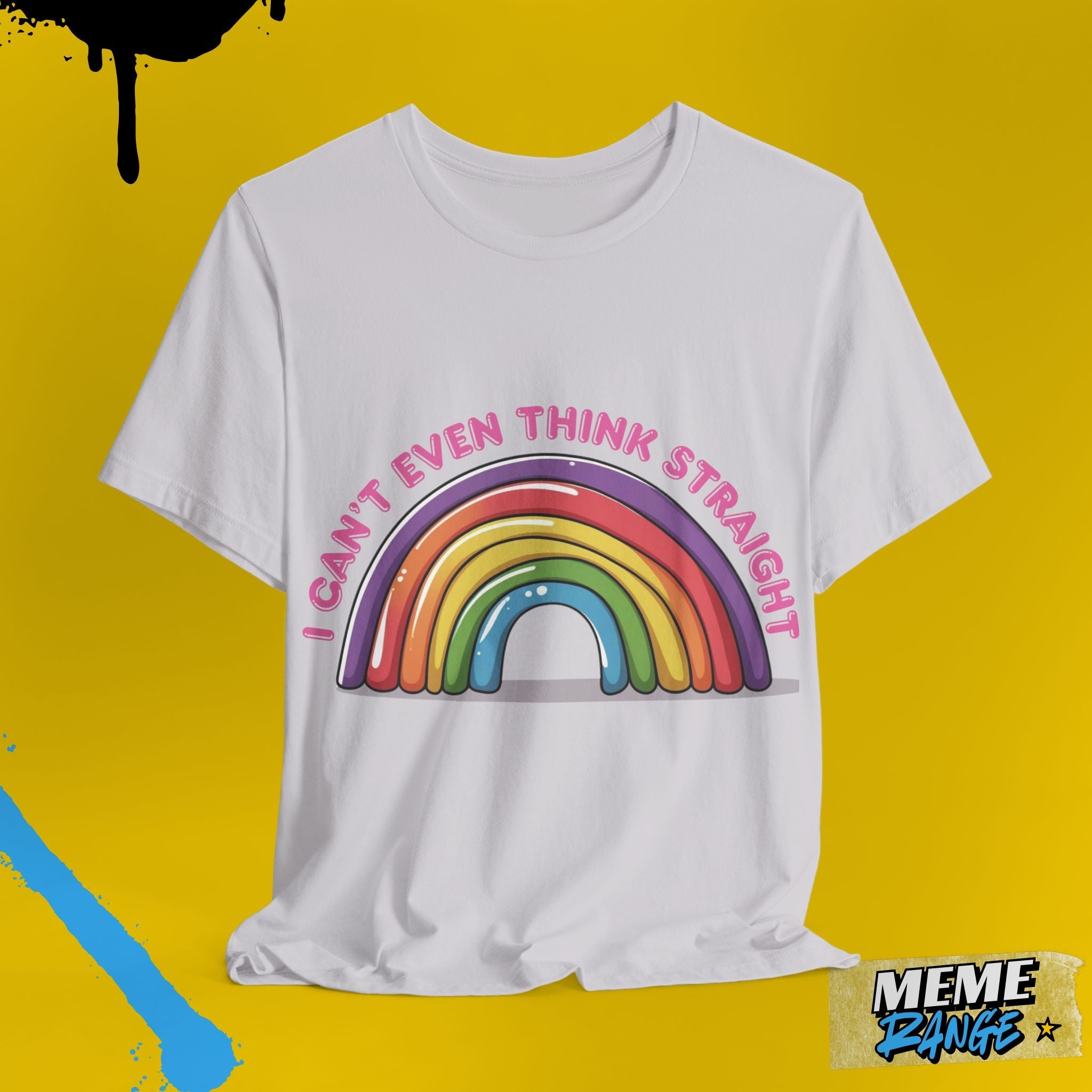 Colourful Rainbow Humour Tee 🌈 | Big Gay Energy Meets Peak Comfy - Meme Range
