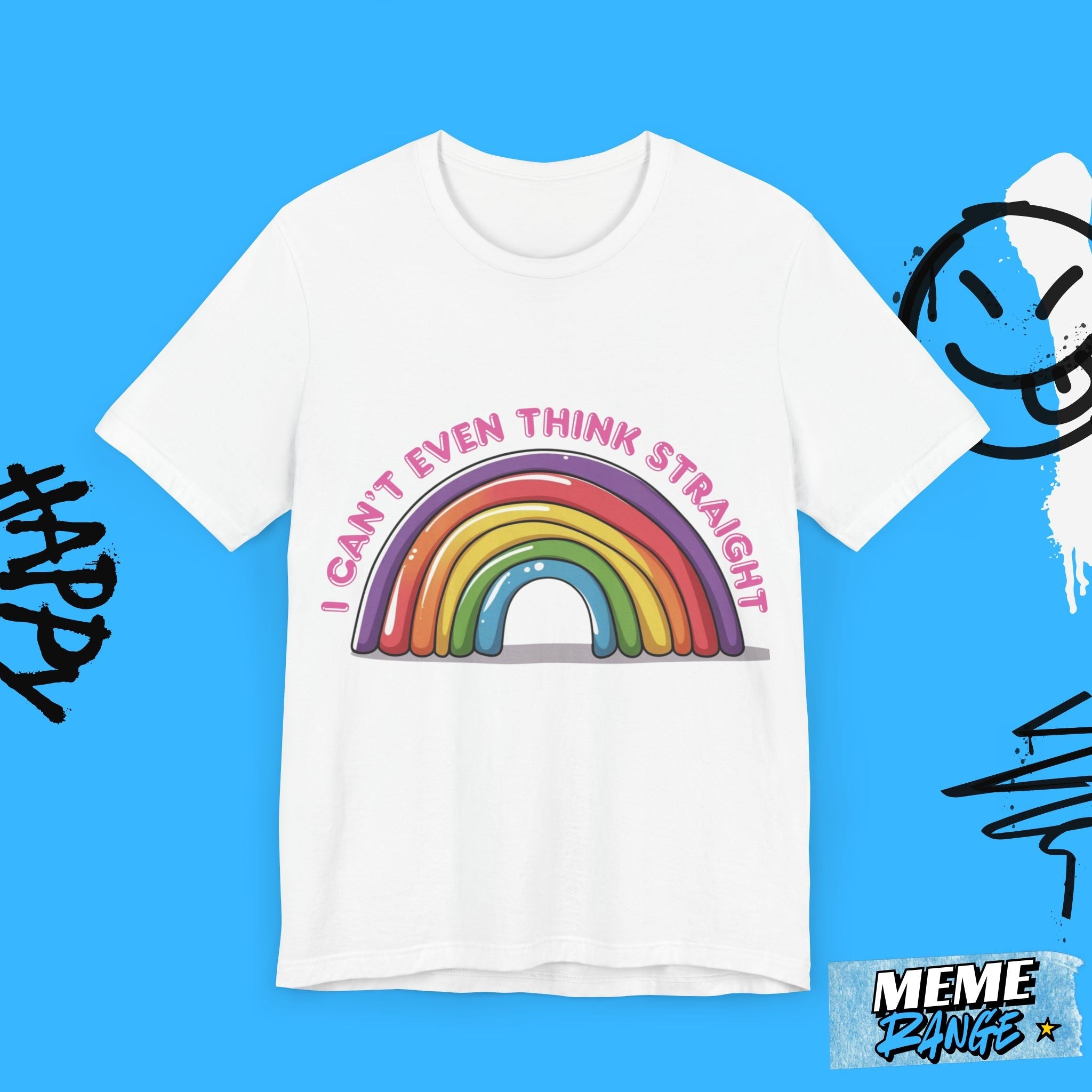 Colourful Rainbow Humour Tee 🌈 | Big Gay Energy Meets Peak Comfy - Meme Range