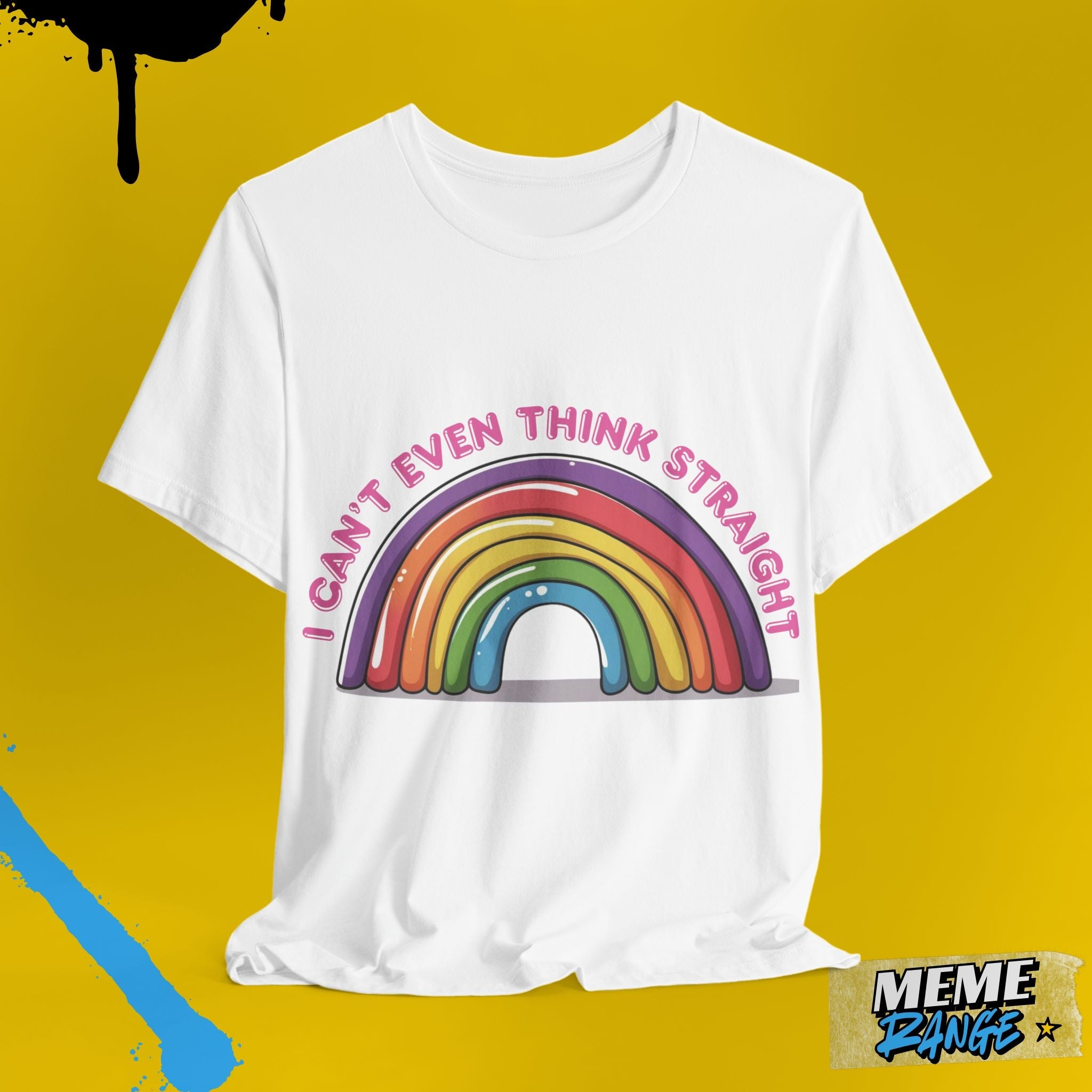 Colourful Rainbow Humour Tee 🌈 | Big Gay Energy Meets Peak Comfy - Meme Range