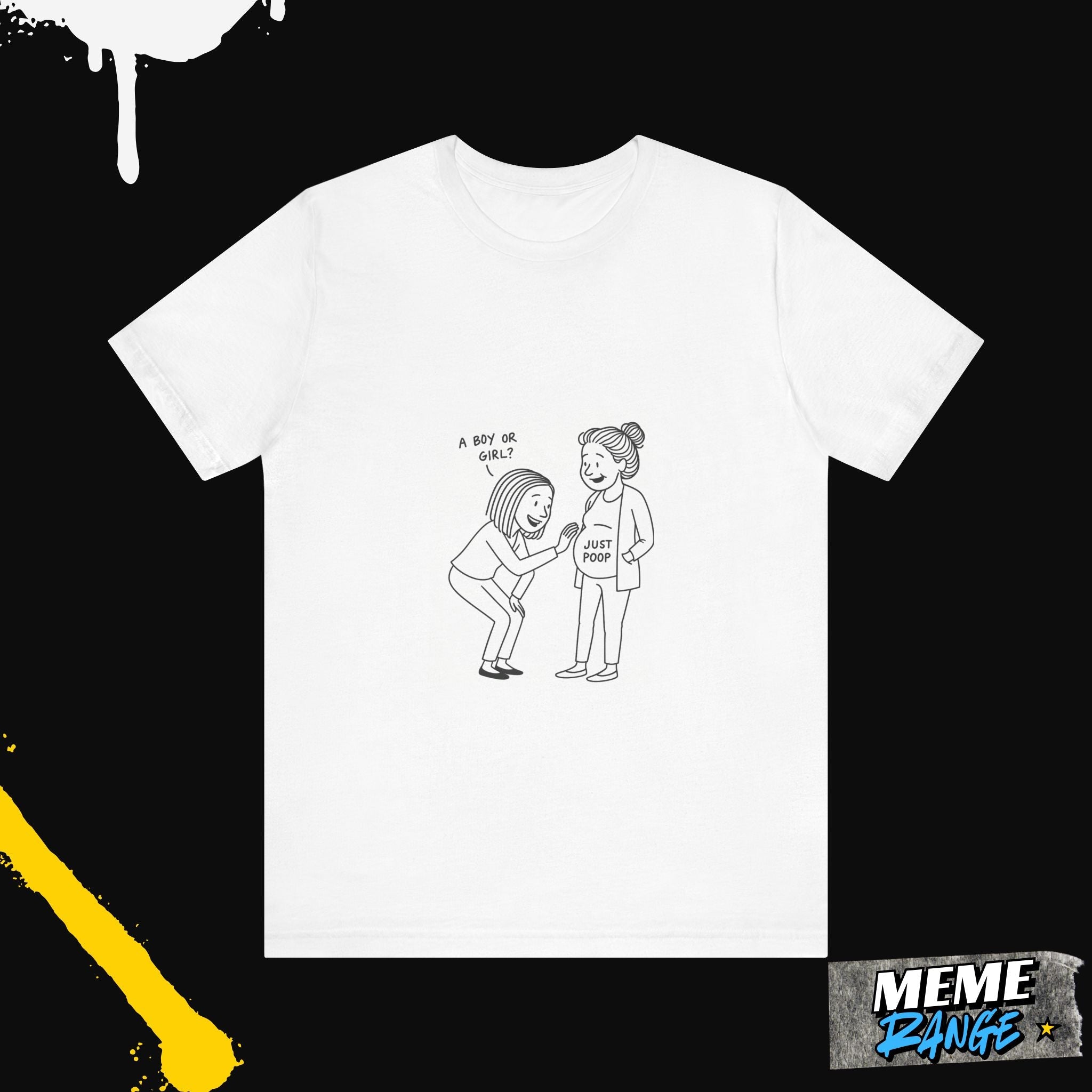 Funny Gender Reveal Meme Tee – “Just Poop” Unisex Short Sleeve Shirt - Meme Range