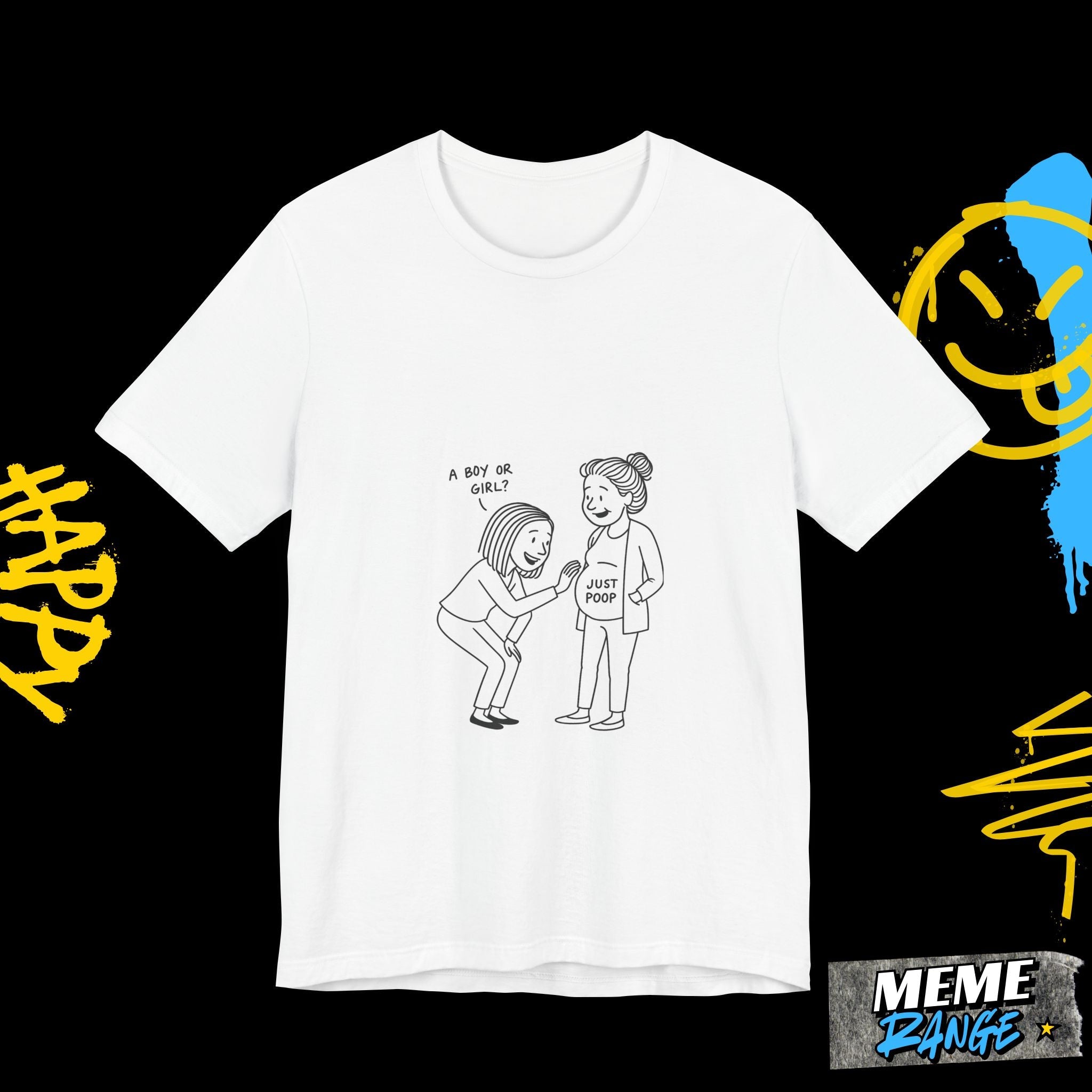 Funny Gender Reveal Meme Tee – “Just Poop” Unisex Short Sleeve Shirt - Meme Range