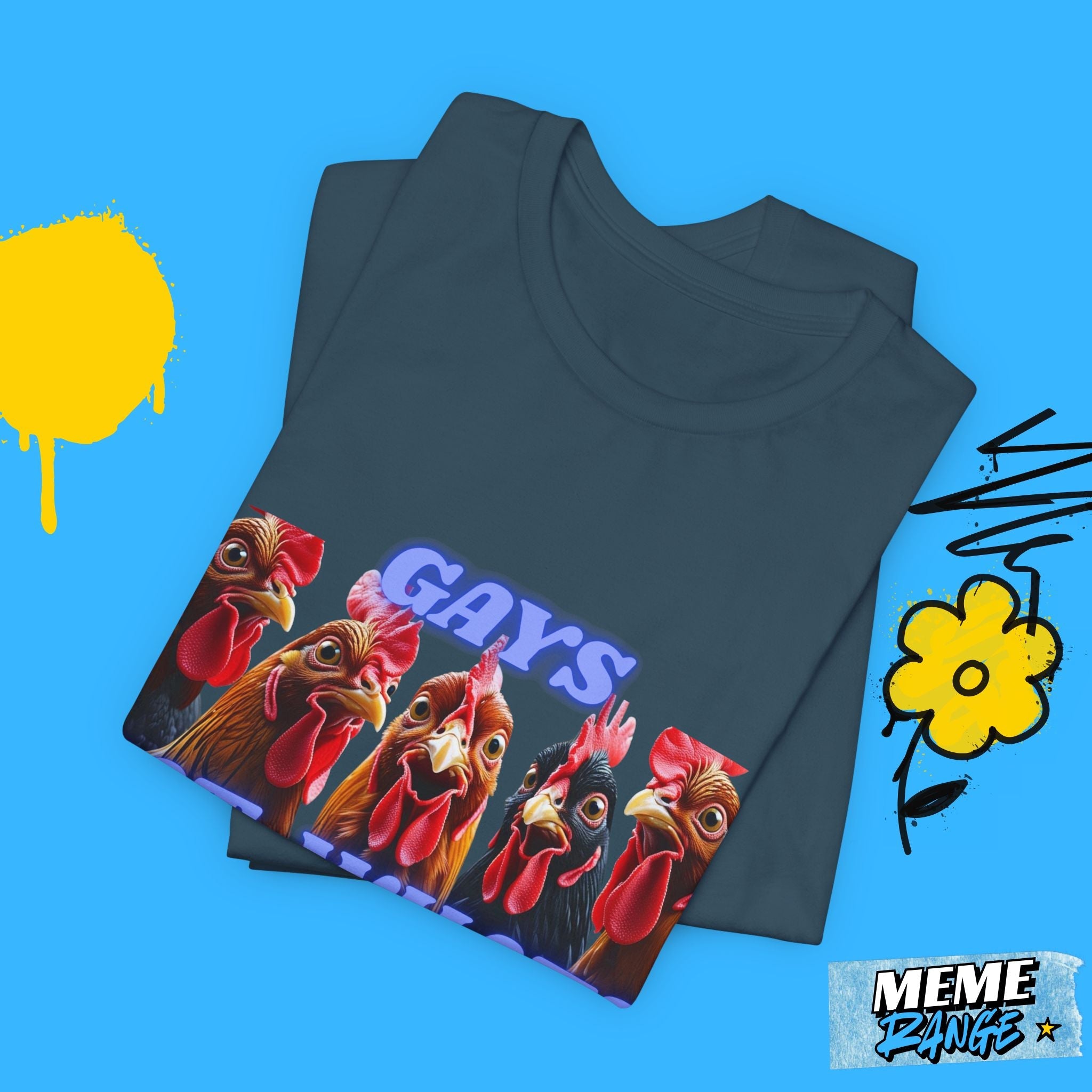 Gays Eat WHAT? Tee - A brand new tee that makes you feel bold and cocky 🐓 - Meme Range