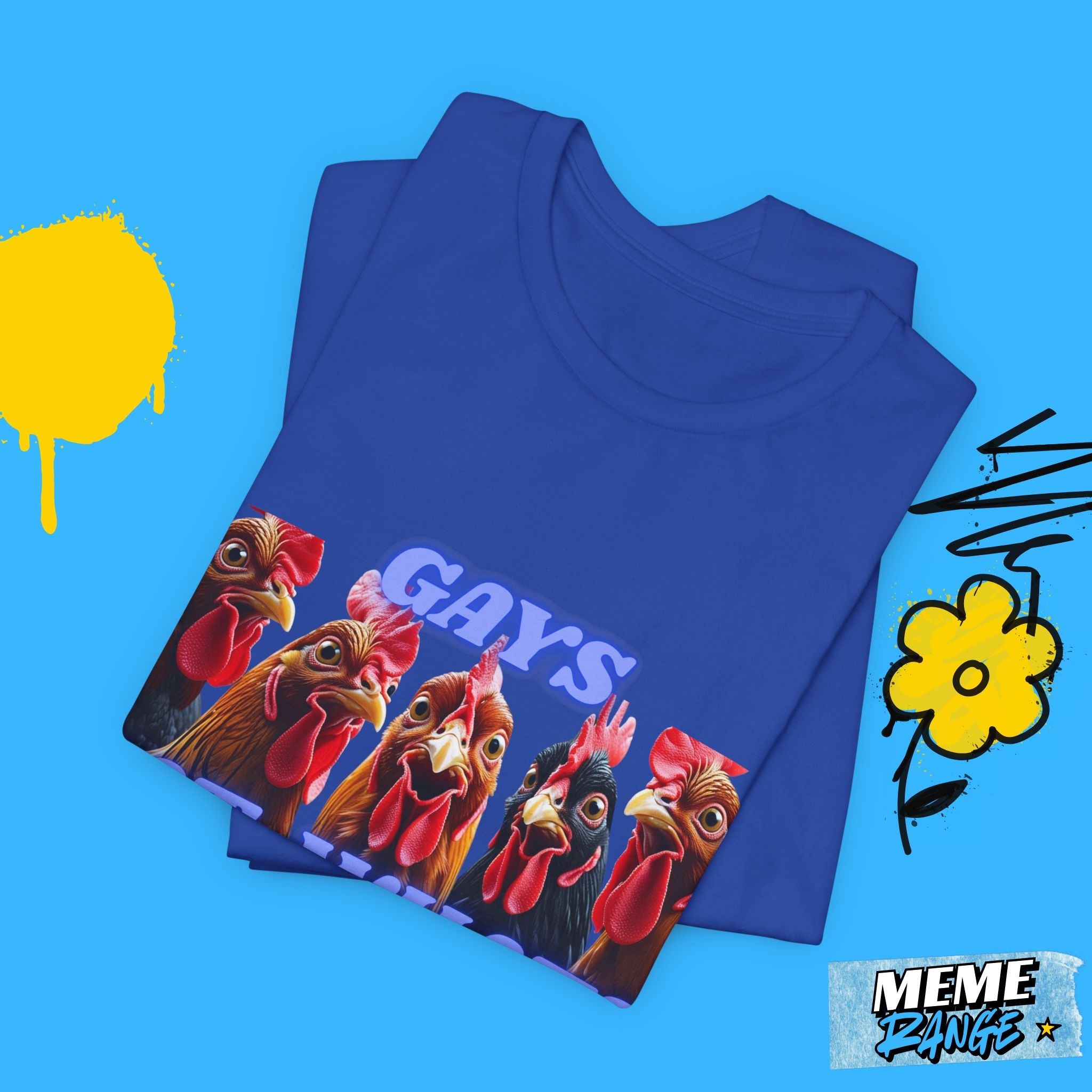 Gays Eat WHAT? Tee - A brand new tee that makes you feel bold and cocky 🐓 - Meme Range