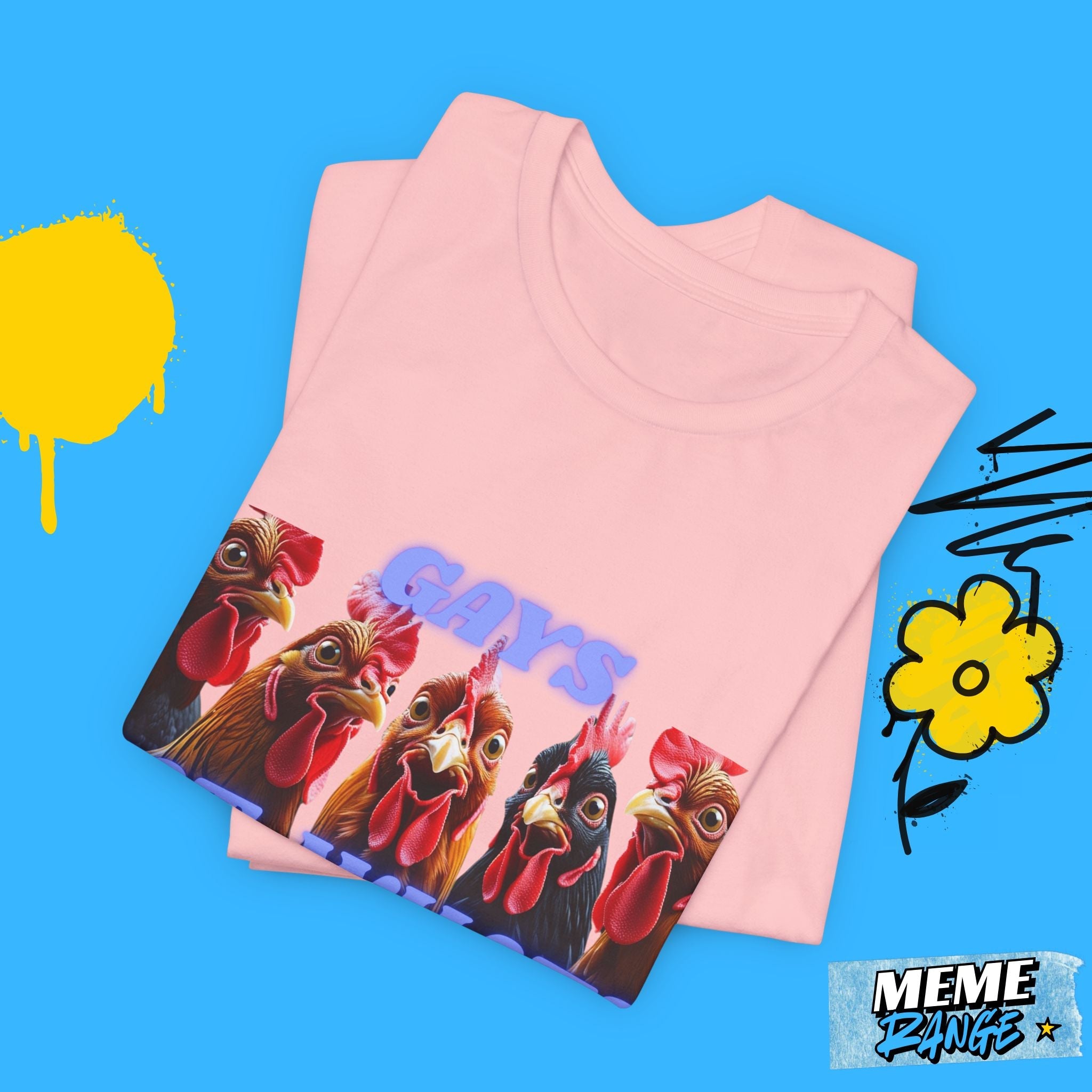 Gays Eat WHAT? Tee - A brand new tee that makes you feel bold and cocky 🐓 - Meme Range