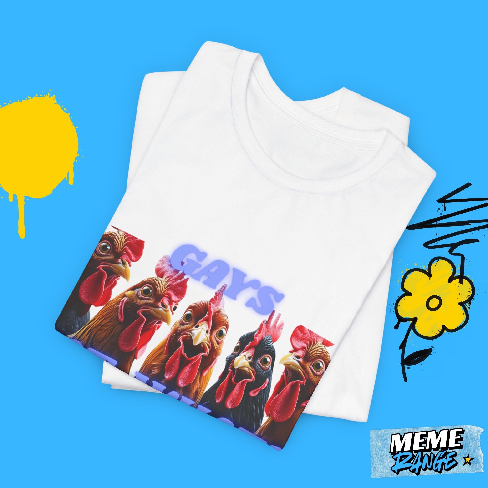 Gays Eat WHAT? Tee - A brand new tee that makes you feel bold and cocky 🐓 - Meme Range