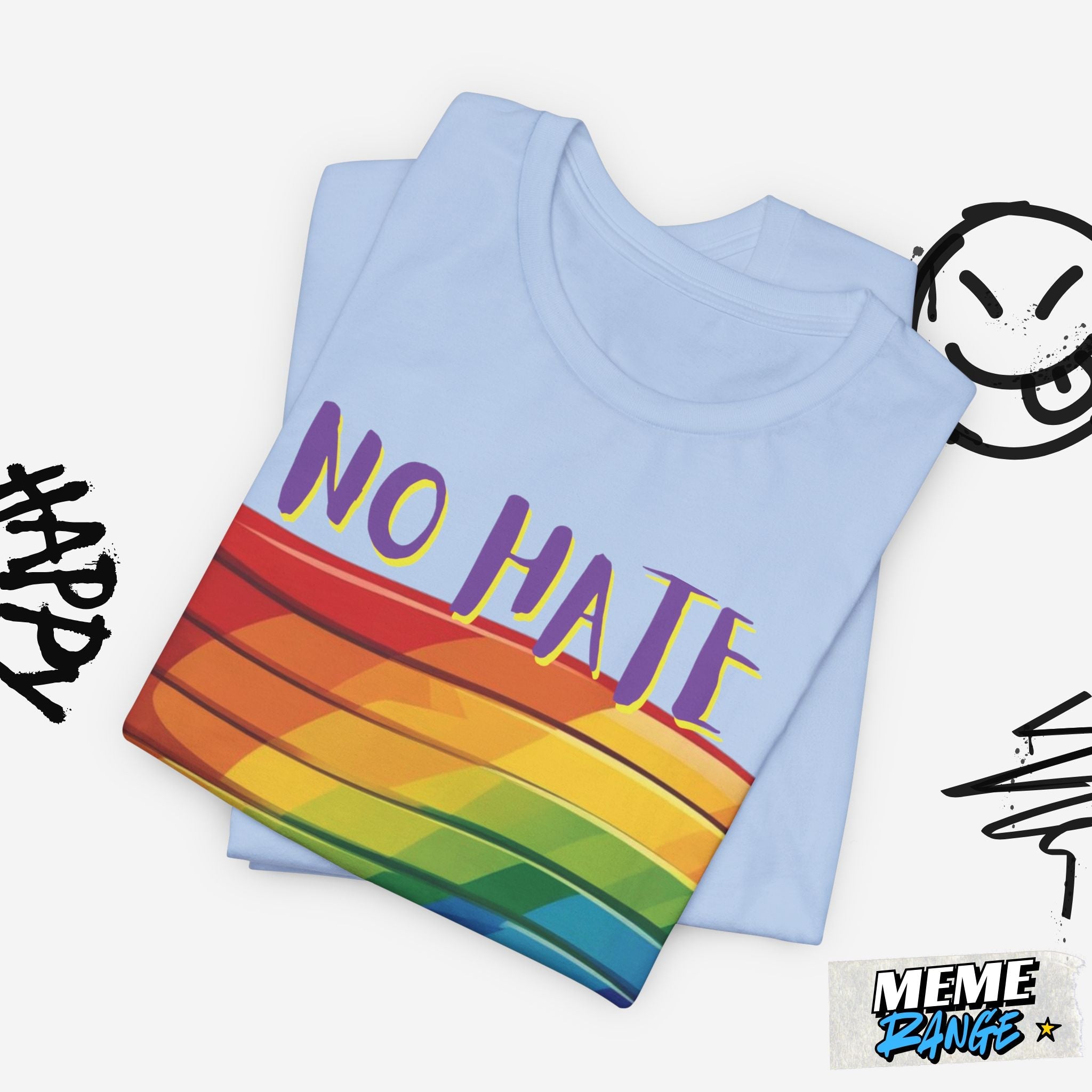 Pride Love Graphic Tee 💖🌈 | Soft Fit, Loud Message, Full Ally Vibes - Meme Range