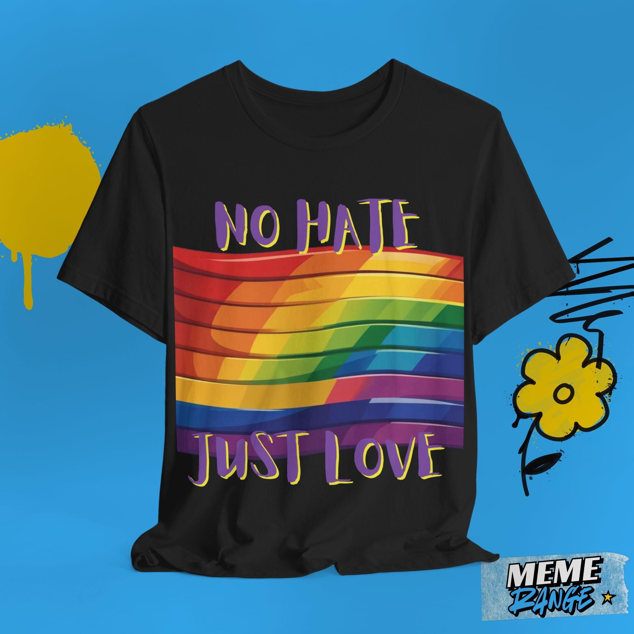 Pride Love Graphic Tee 💖🌈 | Soft Fit, Loud Message, Full Ally Vibes - Meme Range