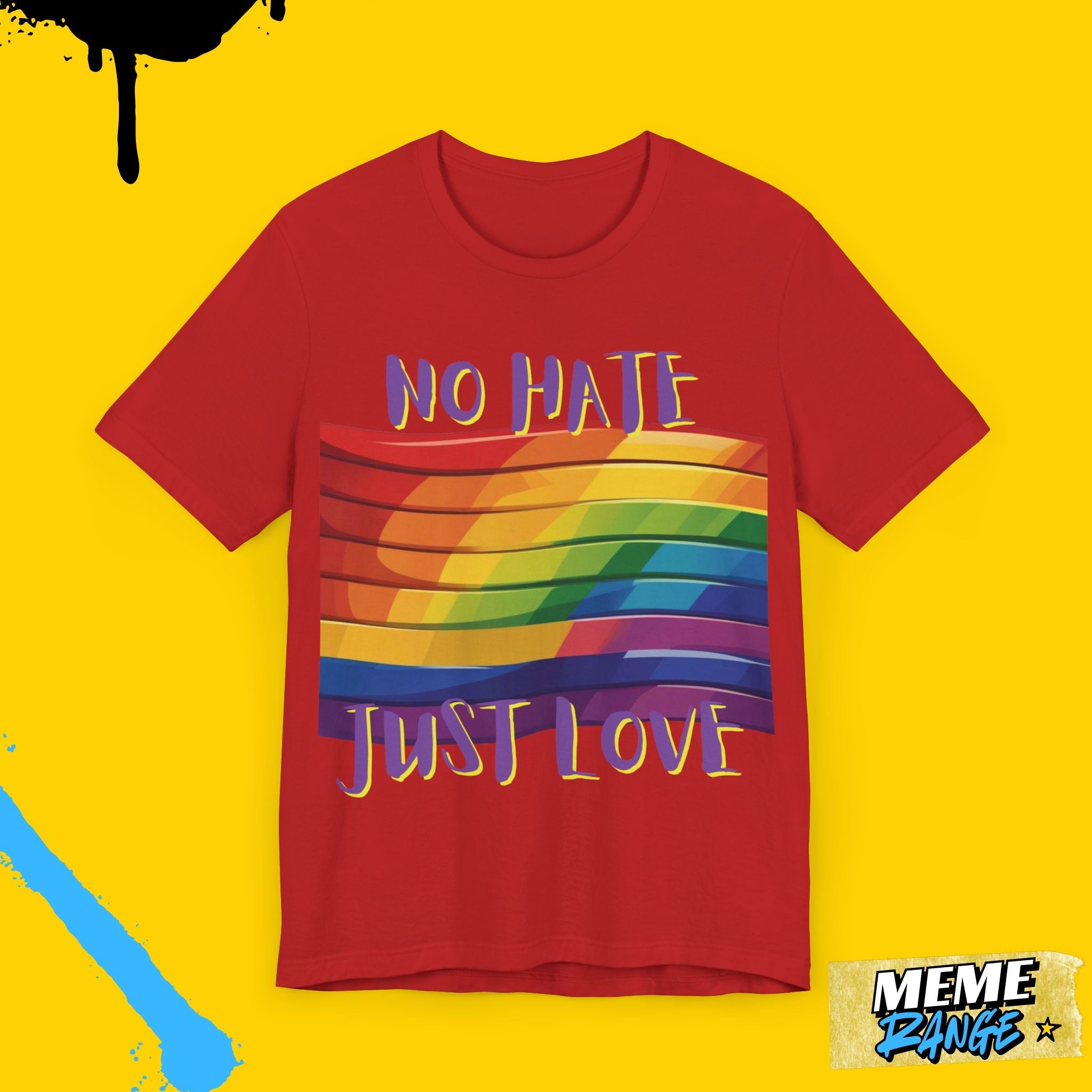 Pride Love Graphic Tee 💖🌈 | Soft Fit, Loud Message, Full Ally Vibes - Meme Range