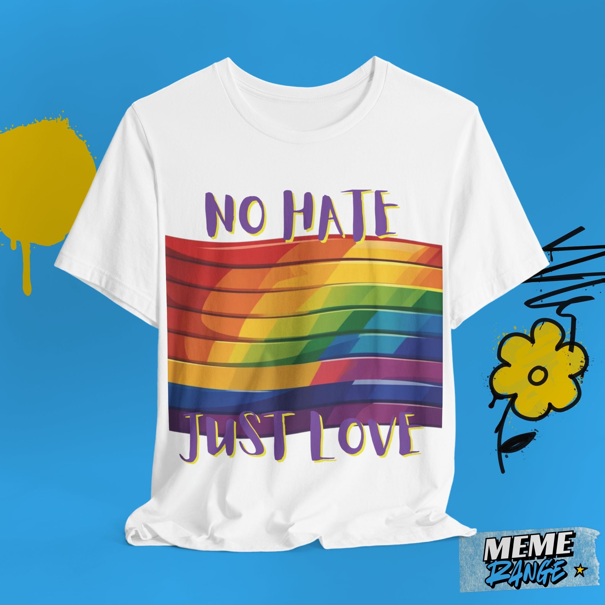 Pride Love Graphic Tee 💖🌈 | Soft Fit, Loud Message, Full Ally Vibes - Meme Range