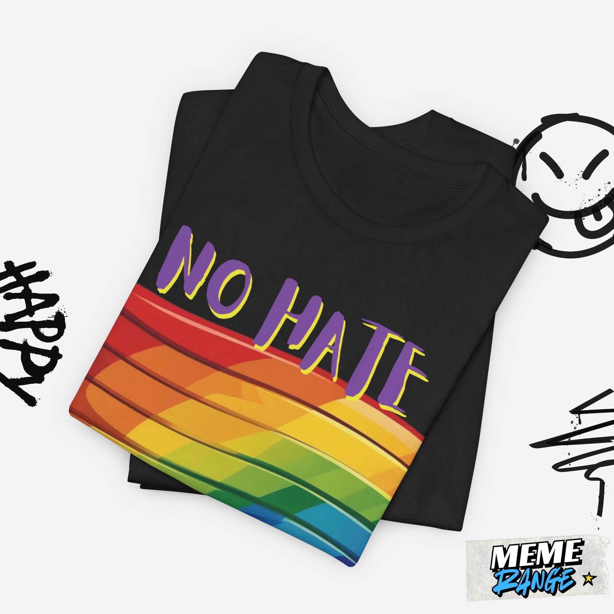 Pride Love Graphic Tee 💖🌈 | Soft Fit, Loud Message, Full Ally Vibes - Meme Range