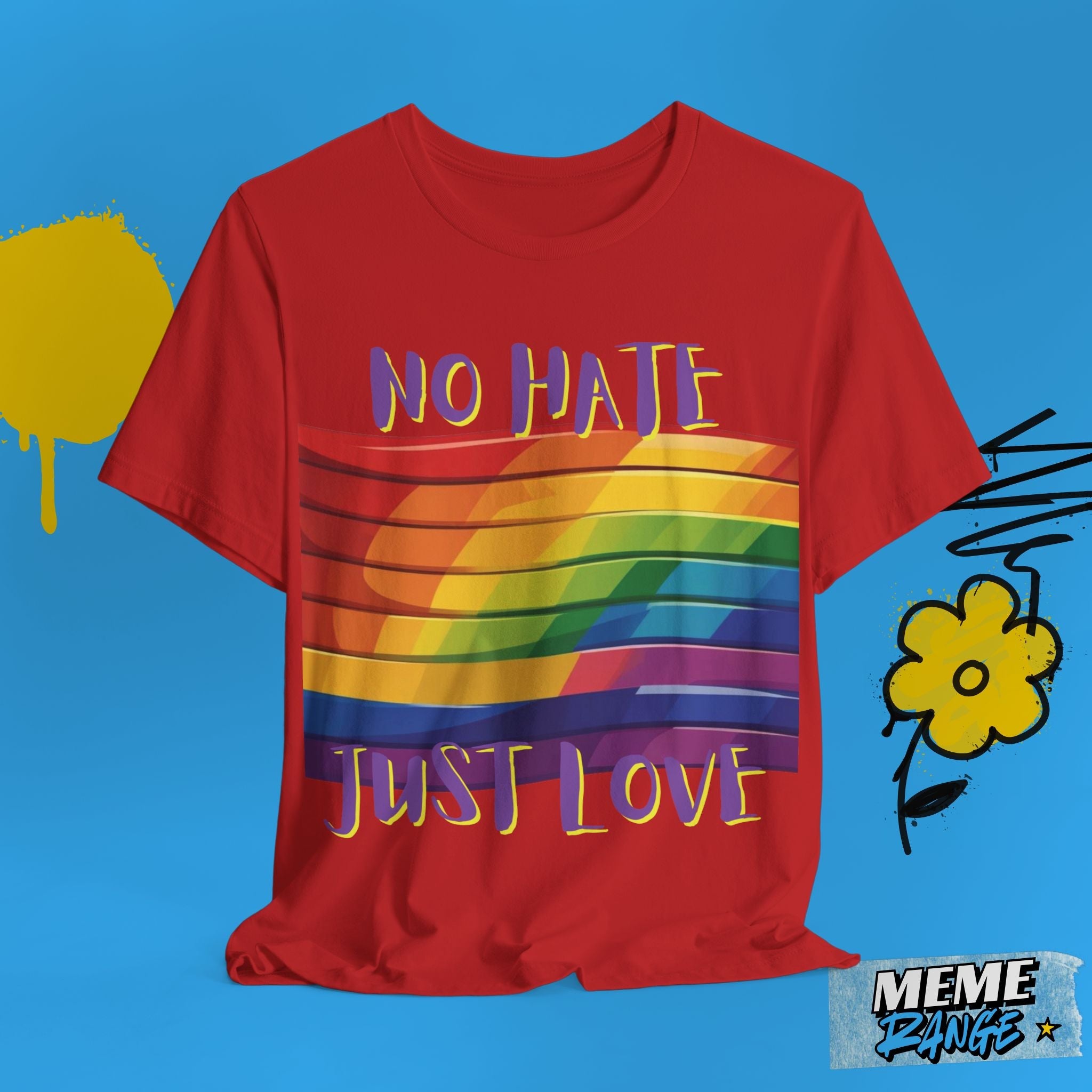 Pride Love Graphic Tee 💖🌈 | Soft Fit, Loud Message, Full Ally Vibes - Meme Range