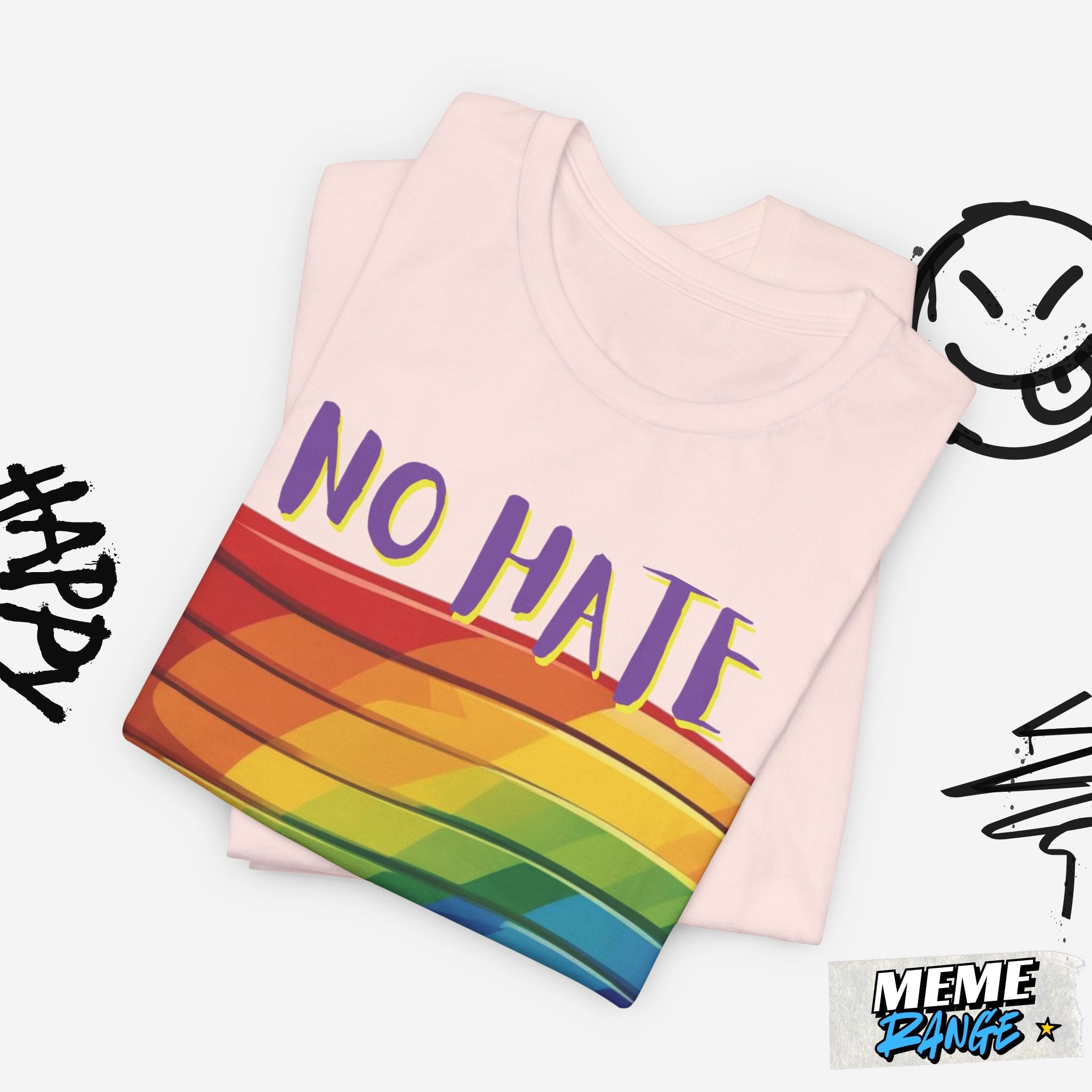 Pride Love Graphic Tee 💖🌈 | Soft Fit, Loud Message, Full Ally Vibes - Meme Range